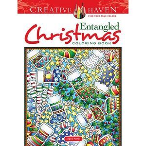 Creative Haven Entangled Christmas Coloring Book -- Angela Porter